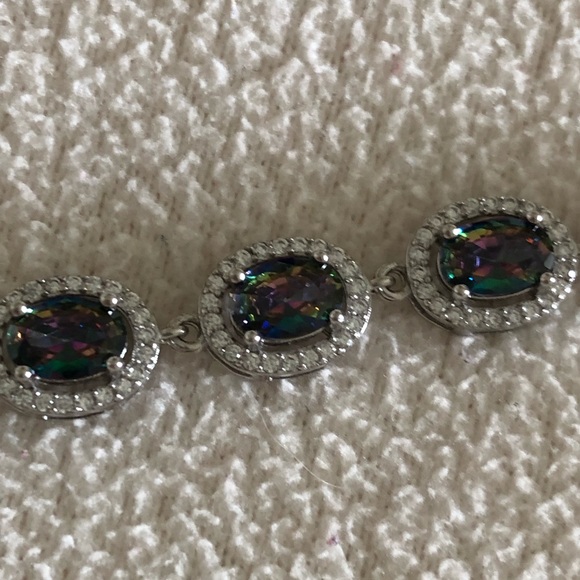 NWOT Sterling Silver Mystic Topaz Bracelet - Picture 5 of 7